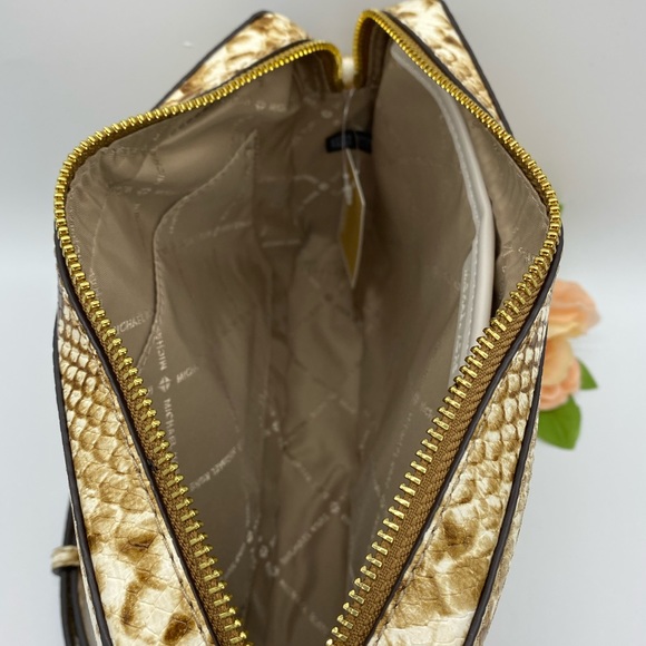 MICHAEL KORS STRAW PYTHON CAPSULE JSI LG EW XBODY - Picture 14 of 15